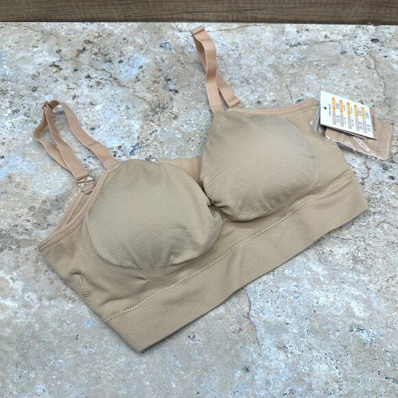 Kindred Bravely Womens Hands-Free Pumping & Nursing Bra M-Regular 34B-DD Beige - Picture 2 of 9